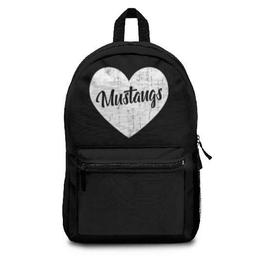 Mustangs School Sports Fan Team Spirit Mascot He Backpacks