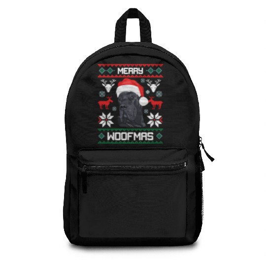 Great Dane For Merry Woofmas Backpacks