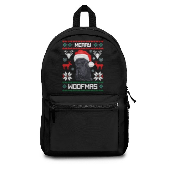 Great Dane For Merry Woofmas Backpacks
