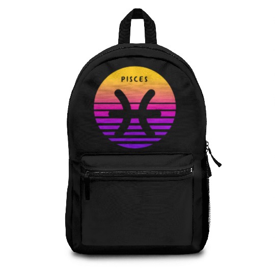 Pisces Zodiac Sign Sunset Pisces Backpacks