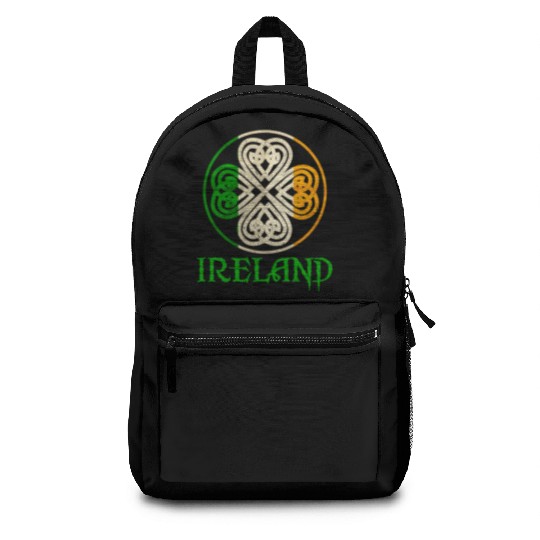 Celtic Knot Clover Ireland St Paddys Day Irish 202 Backpacks