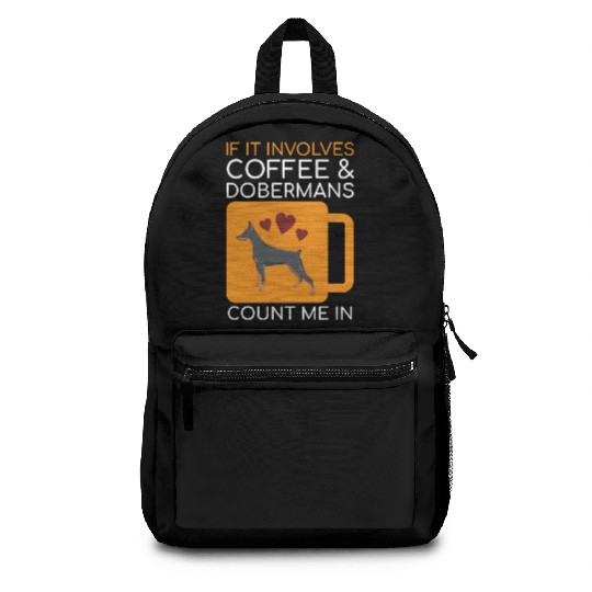 Coffee Doberman Lover Backpacks