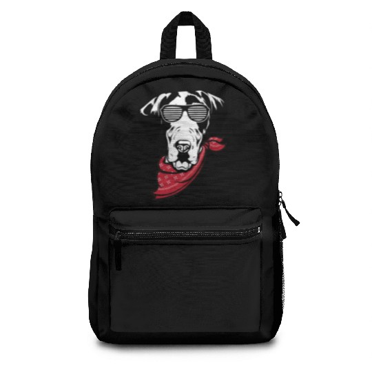 Great Dane Face Shutter Glasses Backpacks
