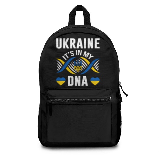 Ukraine Is In My Dna Ukrainian National Pride Flag Backpacks