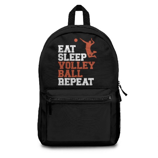 Eat Sleep Volleyball Repeat Volleyball Fun Gift Backpacks
