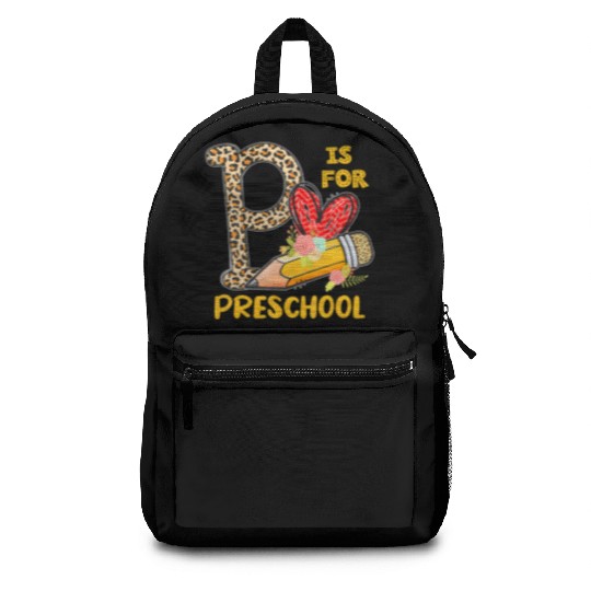 P Is For Preschool Appreciation Leopard Back To Sc Backpacks