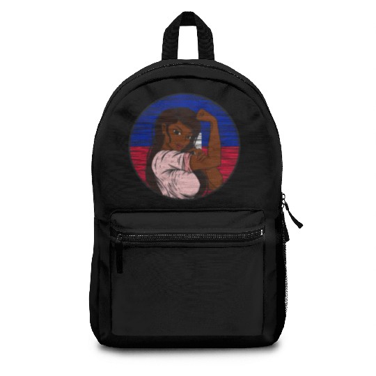 Patriotic Haitian Flag Haiti Proud Haitian Backpacks