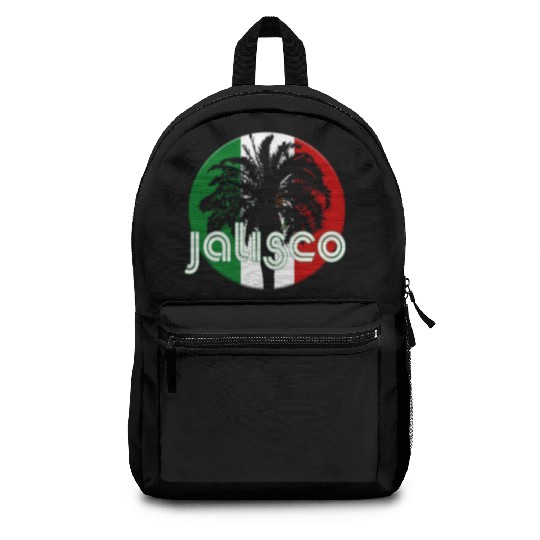 Jalisco Mexico Flag Native Palm Tree Mexican Backpacks