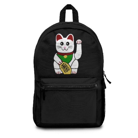 Cute Japanese Lucky Cat 1 Backpacks