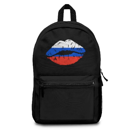 Russian Flag Lips For Russians Russia Backpacks