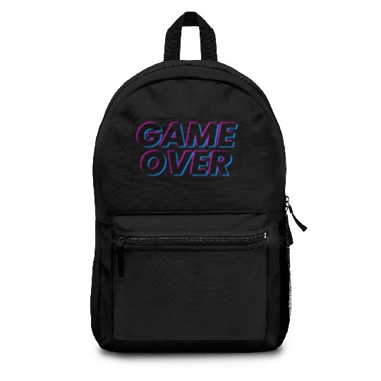 Game over text gamer design 1 Backpacks