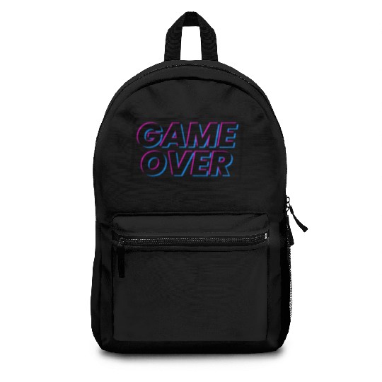 Game over text gamer design 1 Backpacks