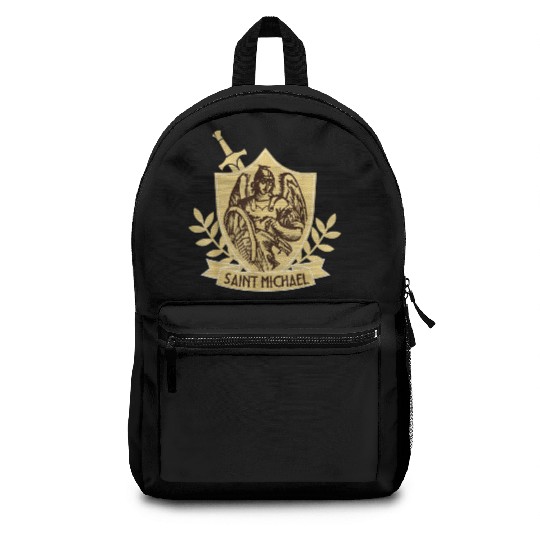 Saint Michael Patron Saint of Police Officers Backpacks