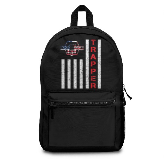 American Flag Trapping For Trappers And Hunters Backpacks