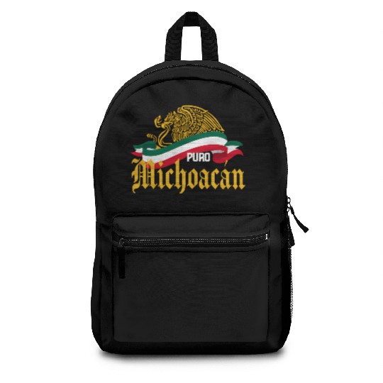 Michoacán Mexico Puro Michoacán Yellow Eagle Flag Backpacks