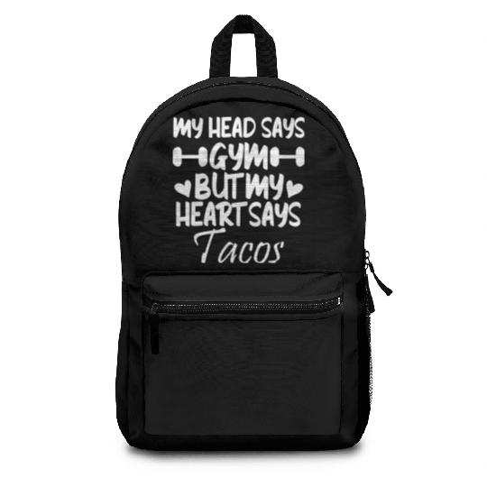 Funny Food Locer Gym Bodybuilding Tacos Backpacks