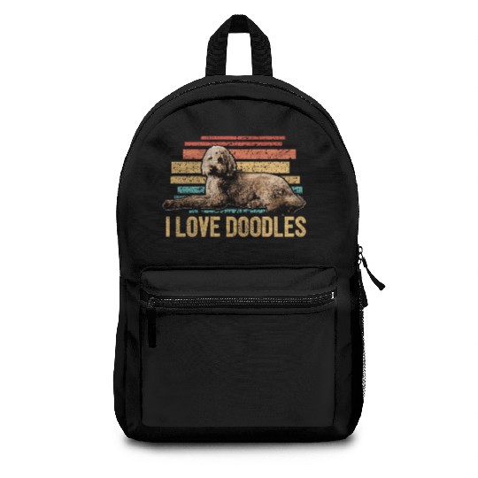 I Love Doodles Goldendoodle Dog Mom Doodle Dad Backpacks
