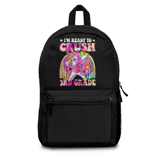 Unicorn 3rd Grade Back To School First Day Tie Dye Backpacks