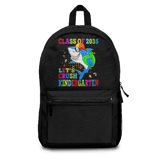 Let's Crush Kindergarten Shark Back To School Clas Backpacks