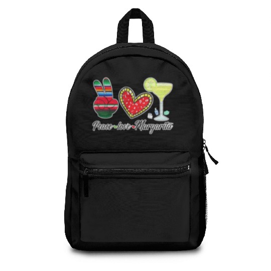 Peace Love Margarita for Plus Size Backpacks