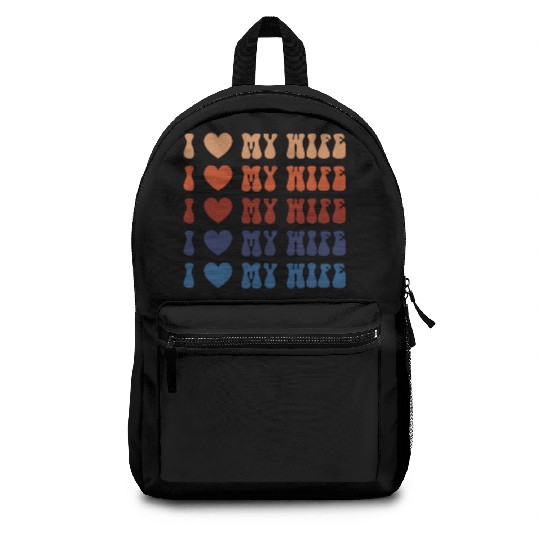 I Heart My Wife Lesbian Backpacks