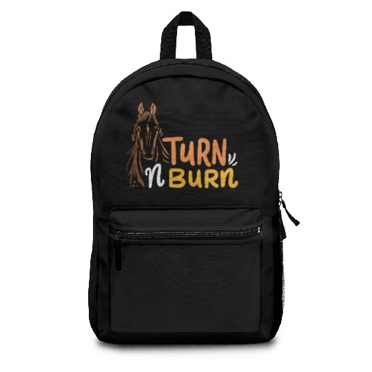 Equestrian Fun Barrel Racing Turn N Burn Backpacks