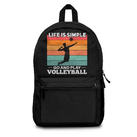 Volleyball Player Motif Backpacks