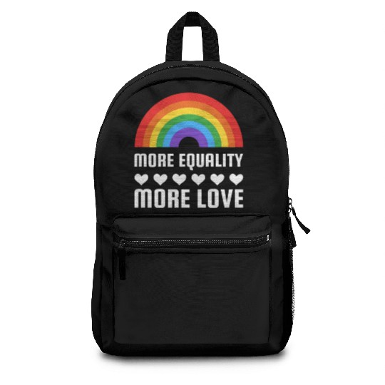 LGBT More Equality More Love Backpacks LGBTQ Gay