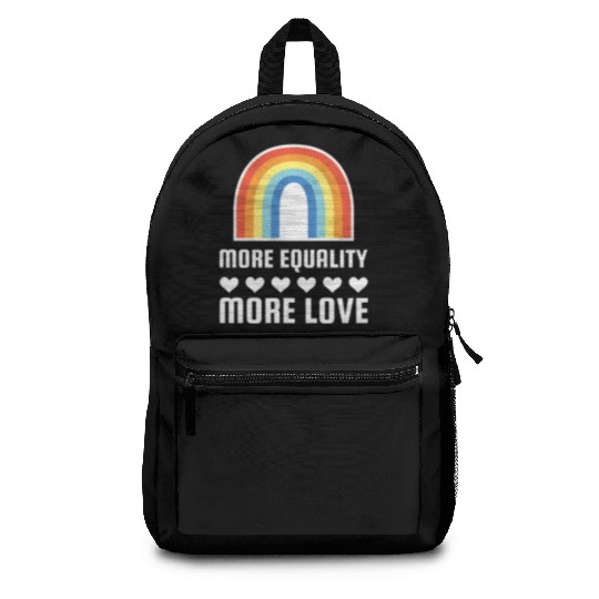 LGBT More Equality More Love LGBTQ Gay Lesbian Backpacks
