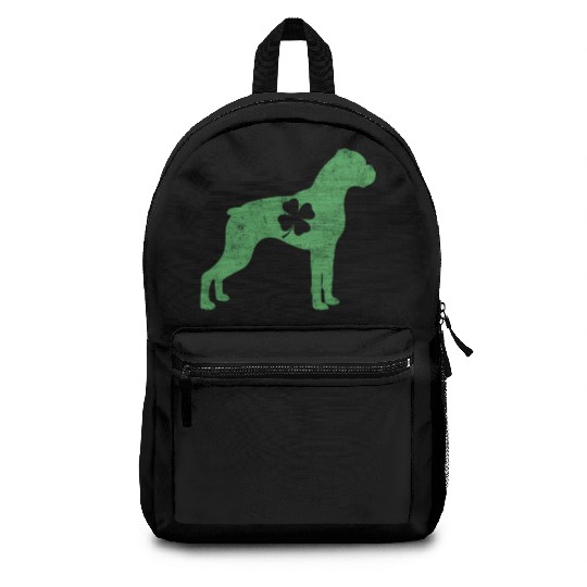 Awesome Boxer Saint Patrick'S Day Dog Dad Mom Backpacks