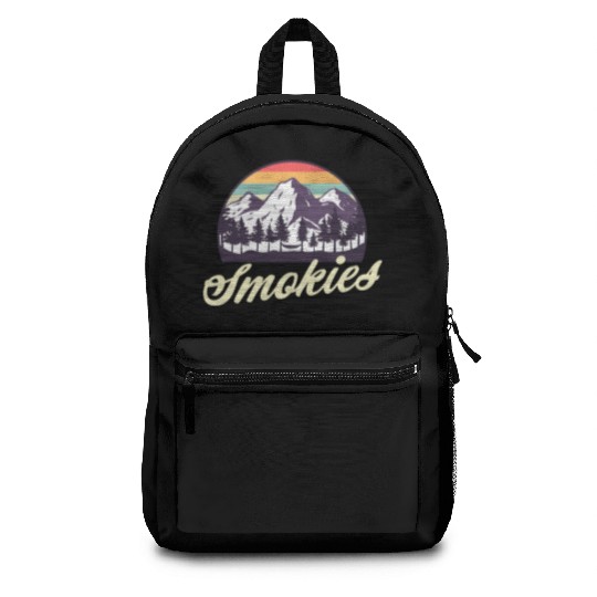 Retro Lake Tahoe Mountains Distressed Backpacks