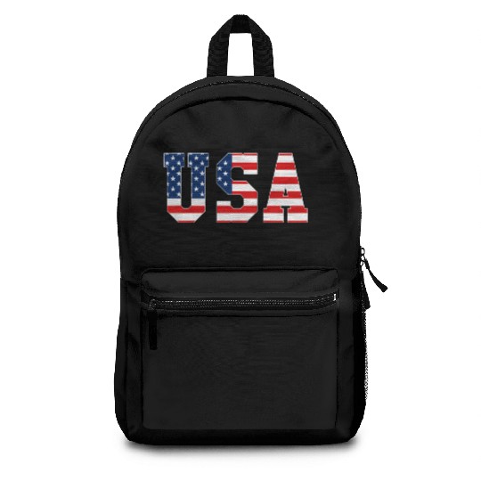 Usa Patriotic American Flag Red White Blue Backpacks