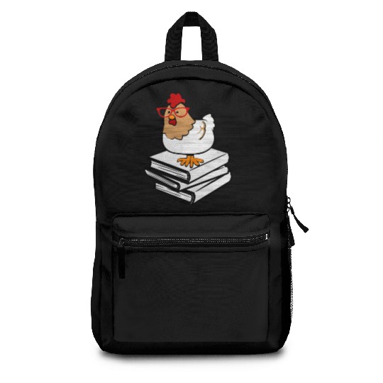 Chicken Book Nerd Love Reading Farm Backpacks