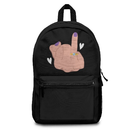 Bride And Groom Wedding Day Marriage Just Married Backpacks
