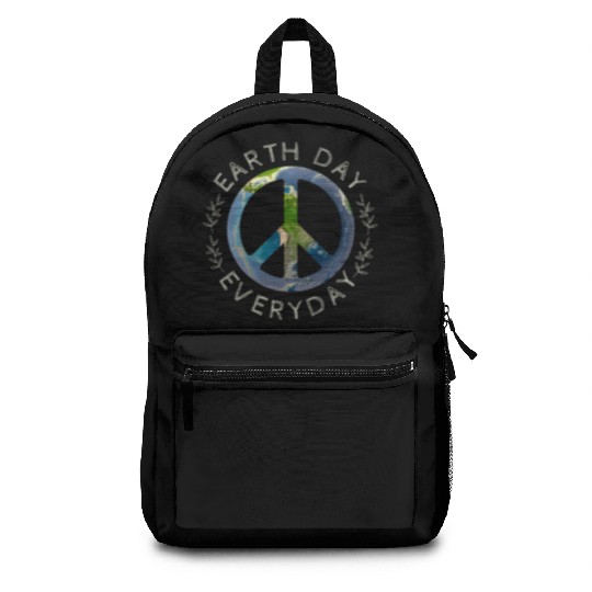Earth Day Everyday World Global Peace On Earth Backpacks