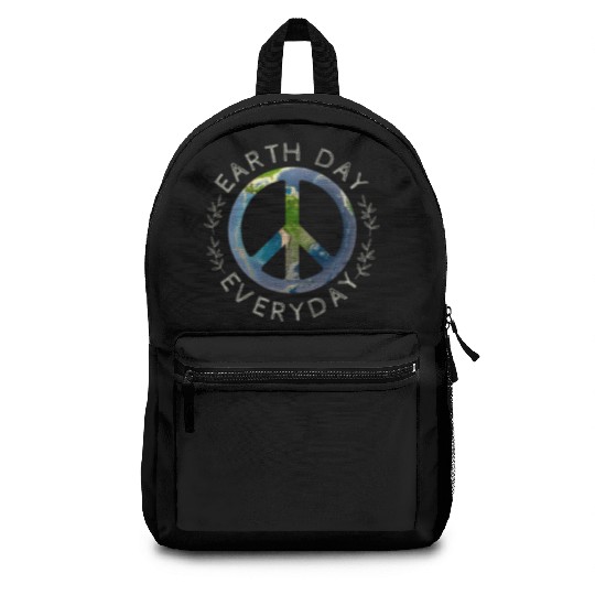 Earth Day Everyday World Global Peace On Earth Backpacks