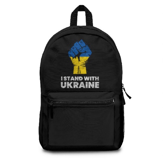 Ukrainian Flag I Stand With Ukraine Flag Backpacks