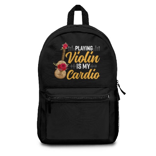 Playing Violin Is My Cardio Viola Violinist Ekg Backpacks