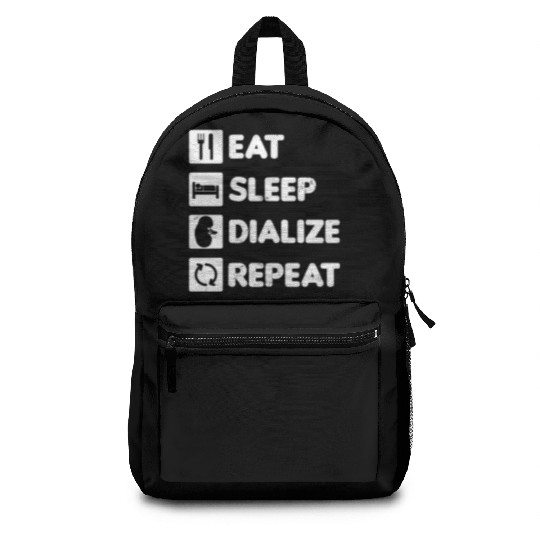 Dialysis Nurse Backpacks Eat Sleep Dialize Repeat Gift