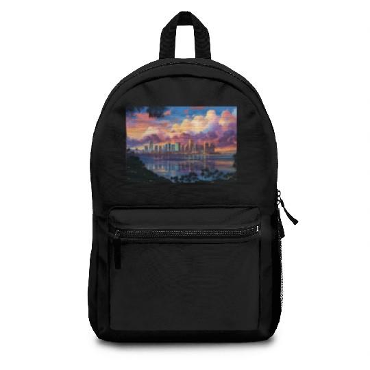 Anime Honolulu A Vibrant Anime Inspired Skyline Backpacks