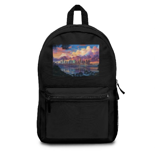 Anime Honolulu A Vibrant Anime Inspired Skyline Backpacks
