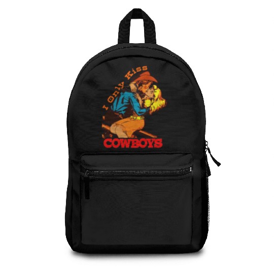 I Only Kiss Cowboys Western Cow Backpacks