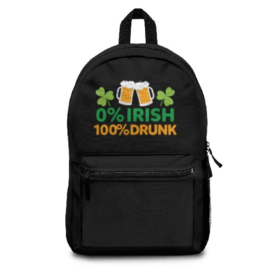 0 Irish 100 Drunk Saint Patrick'S Day Beer Backpacks