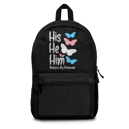 Trans Pride Flag Trans Pronouns Proud Transgender Backpacks