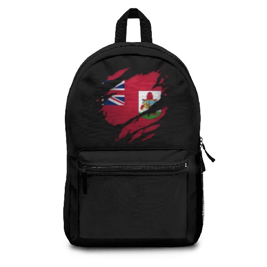 Proud Bermudians Torn Ripped Bermuda Flag Backpacks