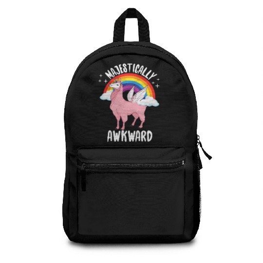 Majestically Awkward Llamacorn Llama Uorn Backpacks