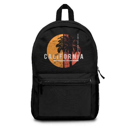 Venice Beach California Cool Palm Tree Native Backpacks