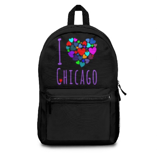I Love Chicago Heart City Of Chicago Backpacks