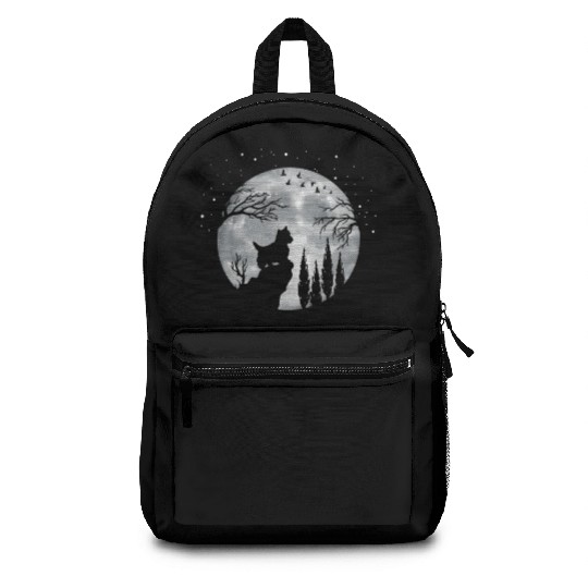 Yorhire Terrier Full Moon At Night Pet Backpacks