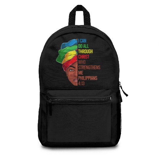African American Jesus Christian Black Backpacks